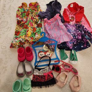 18 Inch Doll Clothes and Shoes Lot Our Generation-American Girl